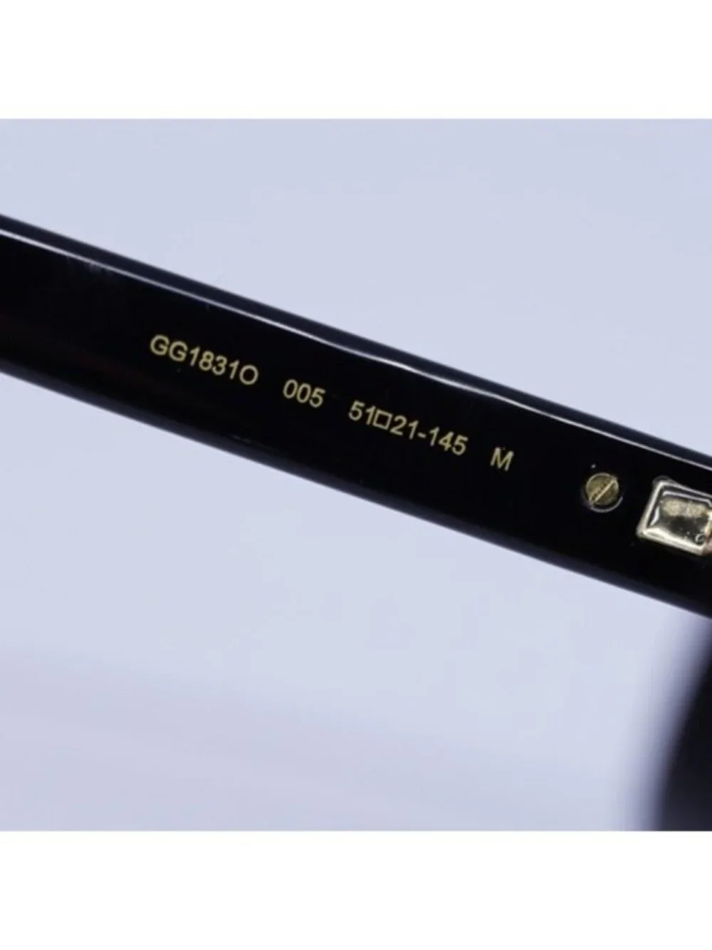 Gucci GG1831O 005 Eyeglasses Black 51mm Square Frame